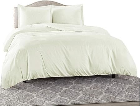 Solid Plain 600 TC – 3 Piece Pure Cotton Duvet Set